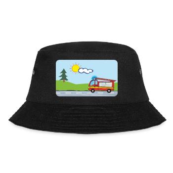 Fire Brigade Fire Truck Emergency Vehicles - Bucket Hat - black - Front - Lela (165cm)