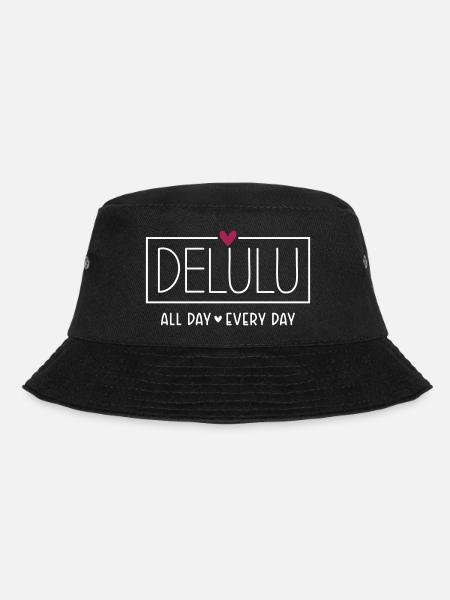 Delulu all day every day - Bucket Hat - Schwarz