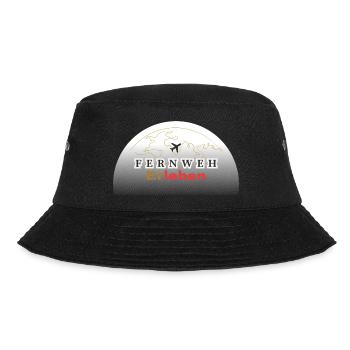 Fernweh: Dein nächstes Abenteuer - Bucket Hat - Schwarz - Vorne - Lela (165cm)