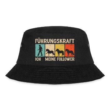 Shetland Pony Führungskraft Pferde Reitsport - Bucket Hat - Schwarz - Vorne - Lela (165cm)