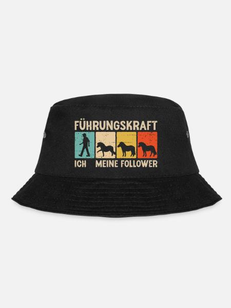 Shetland Pony Führungskraft Pferde Reitsport - Bucket Hat - Schwarz