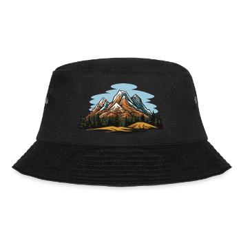 Mountains Symbol Nature - Bucket Hat - black - Front - Lela (165cm)