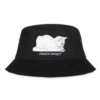 IMMER HUNGRIG - Bucket Hat - Schwarz - Vorne - Lela (165cm)