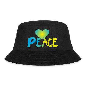 Peace Heart Peace Peace Sign - Bucket Hat - black - Front - Lela (165cm)
