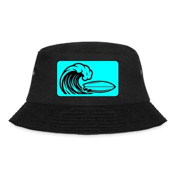 Surfbrett Welle - Bucket Hat - Schwarz - Vorne - Lela (165cm)
