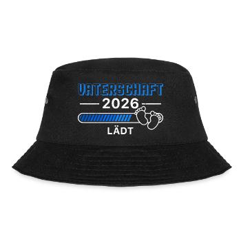 VATERSCHAFT 2026 LÄDT Bald Papa Lustig - Bucket Hat - Schwarz - Vorne - Lela (165cm)