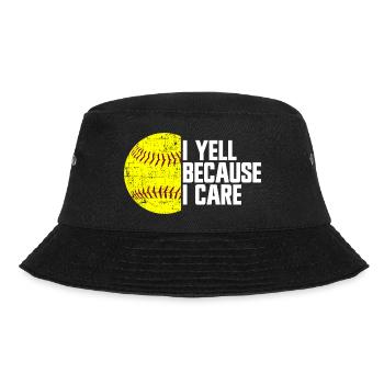 I scream because it is important to me, softball parents - Bucket Hat - black - Front - Lela (165cm)