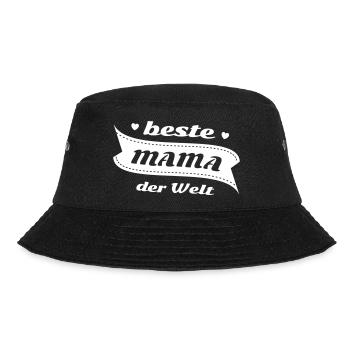 T-Shirt Design für die beste Mama auf der Welt - Bucket Hat - Schwarz - Vorne - Lela (165cm)