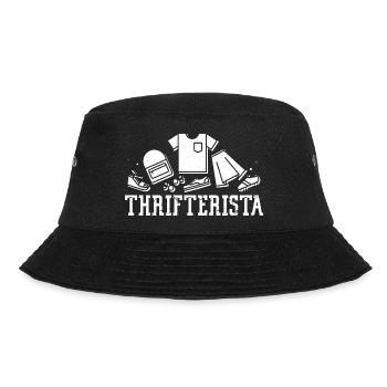 Friperie Thrifterista Love Thrifting - Bob - noir - Devant - Lela (165cm)