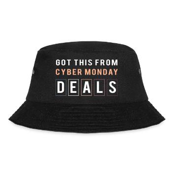 Cyber Monday Kaufrausch - Bucket Hat - Schwarz - Vorne - Lela (165cm)