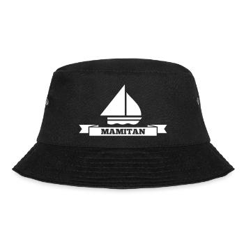 Mamitän Lustiges Wortspiel Kapitän Mama Anker - Bucket Hat - Schwarz - Vorne - Lela (165cm)