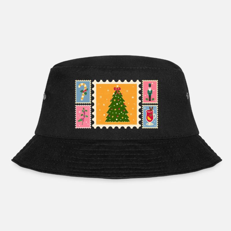 Sapin de Noël en style timbre - Bob - noir