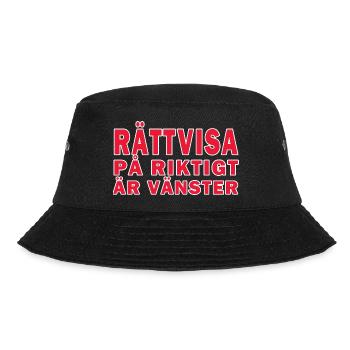 Die wirkliche Gerechtigkeit ist übrig geblieben - Bucket Hat - Schwarz - Vorne - Lela (165cm)
