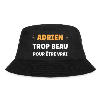 Adrien ist zu schön, um wahr zu sein - Bucket Hat - Schwarz - Vorne - Lela (165cm)