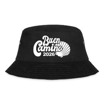Buen Camino 2026 | Jakobsweg, Pilger, Santiago - Bucket Hat - Schwarz - Vorne - Lela (165cm)