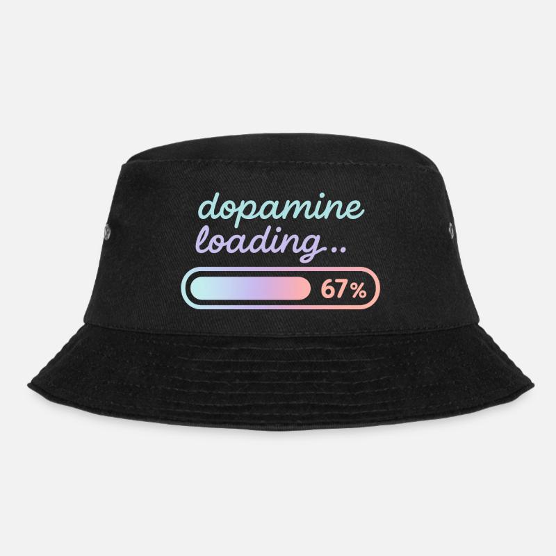 Dopamin-Ladepastellgradient - Bucket Hat - Schwarz