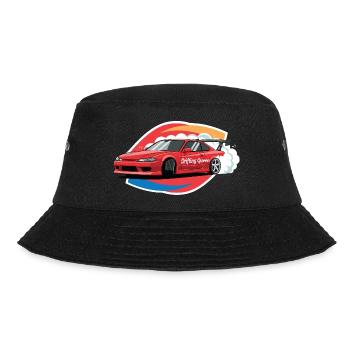 Drifting Queen JDM Muscle Car Racing Burnout-Stil - Bucket Hat - Schwarz - Vorne - Lela (165cm)