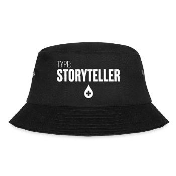 Storyteller Writer Journalist Blogger Writing - Bucket Hat - black - Front - Lela (165cm)