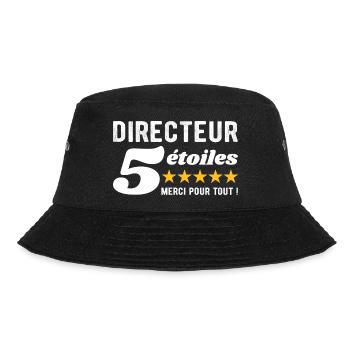 Cadeau Directeur 5 Étoiles - Merci pour tout  - Bob - noir - Devant - Lela (165cm)