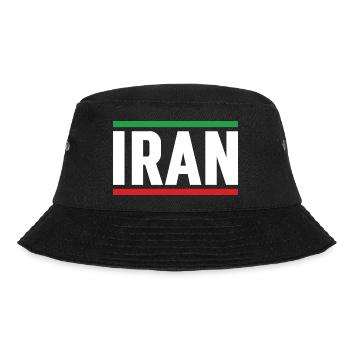 Iran Flag Strong Typography - Bucket Hat - black - Front - Lela (165cm)
