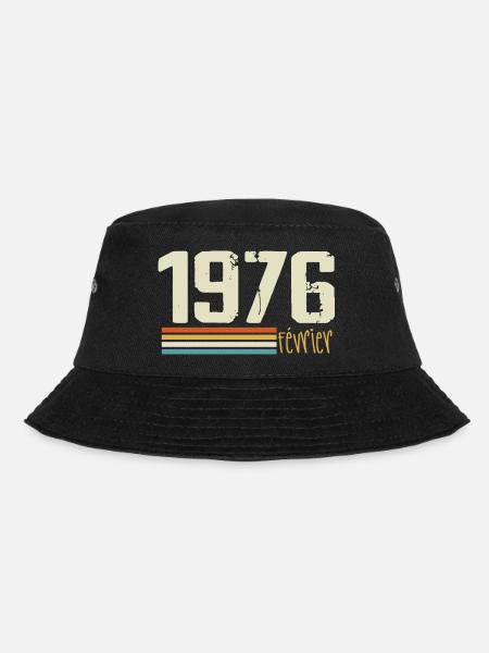 February 1976 - February 1976 Anniversary 1976 - Bucket Hat - black