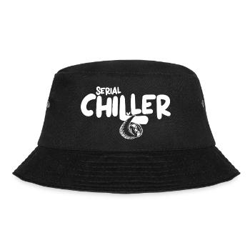 Süßes Lazy Vibes Tee – Geschenk Idee Serialchiller - Bucket Hat - Schwarz - Vorne - Lela (165cm)