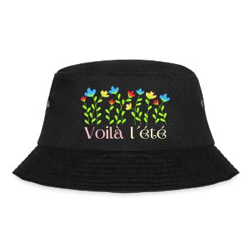 Voila l'été Floral Burst - Bucket Hat - black - Front - Lela (165cm)