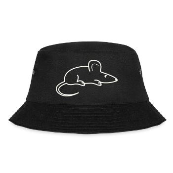 mouse animal - Bucket Hat - black - Front - Lela (165cm)