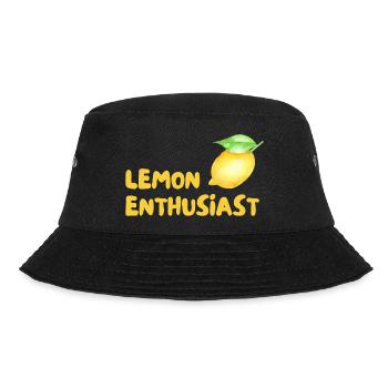 Zitrusliebhaber Lemon Enthusiast - Bucket Hat - Schwarz - Vorne - Lela (165cm)