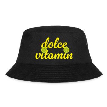 Dolce Vita Vitamin C Limette cool Quotes Sommer  - Bucket Hat - Schwarz - Vorne - Lela (165cm)