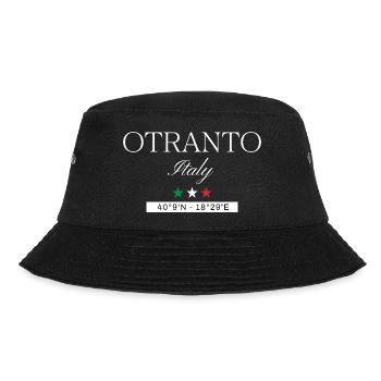 Otranto Italien Souvenir – Reise minimalistisch - Bucket Hat - Schwarz - Vorne