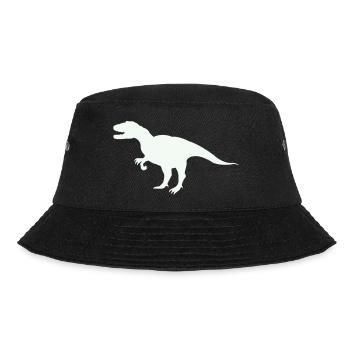 T-Rex Silhouette im Retro-Look - Bucket Hat - Schwarz - Vorne
