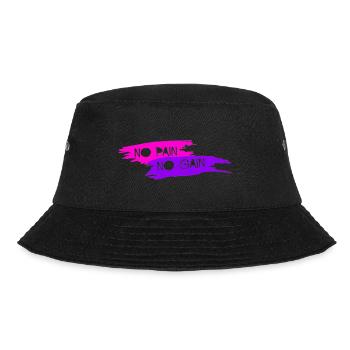 NO PAIN NO GAIN Klecks pink violett - Bucket Hat - Schwarz - Vorne - Lela (165cm)