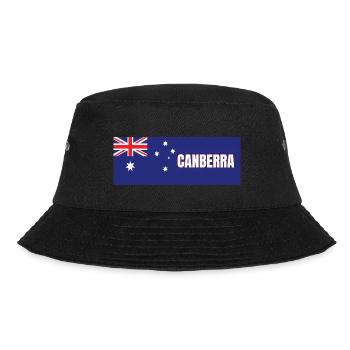 Canberra City in australischer Flagge - Bucket Hat - Schwarz - Vorne - Lela (165cm)