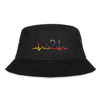 Herzschlag Deutsch Russe Herz Russisch Outfit für - Bucket Hat - Schwarz - Vorne - Lela (165cm)