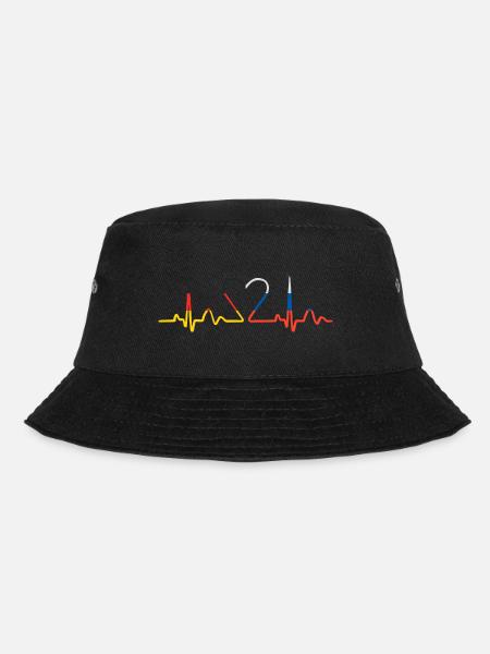 Herzschlag Deutsch Russe Herz Russisch Outfit für - Bucket Hat - Schwarz