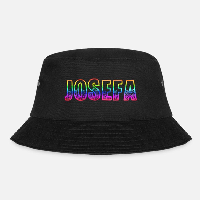josefa rs regenbogen - Bucket Hat - Schwarz