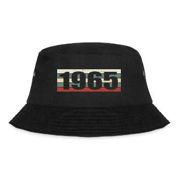 1965 Jahrgang 1965 Geschenk 1965 Geburtstag 1965 - Bucket Hat - Schwarz - Vorne - Lela (165cm)