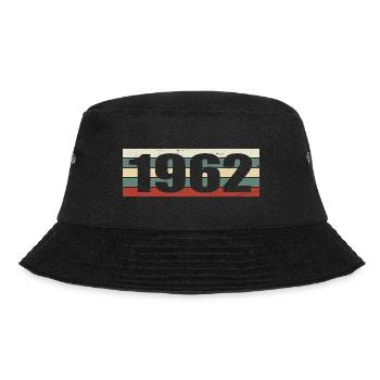 1962 Jahrgang 1962 Geschenk 1962 Geburtstag 1962 - Bucket Hat - Schwarz - Vorne - Lela (165cm)