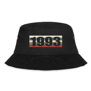 1993 Jahrgang 1993 Geschenk 1993 Geburtstag 1993 - Bucket Hat - Schwarz - Vorne - Lela (165cm)