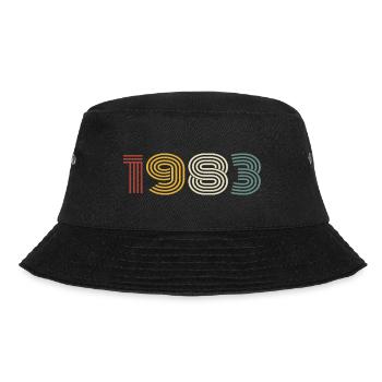 1983 Retro Style 1983 Birthday 1983 Vintage - Bucket Hat - black - Front - Lela (165cm)