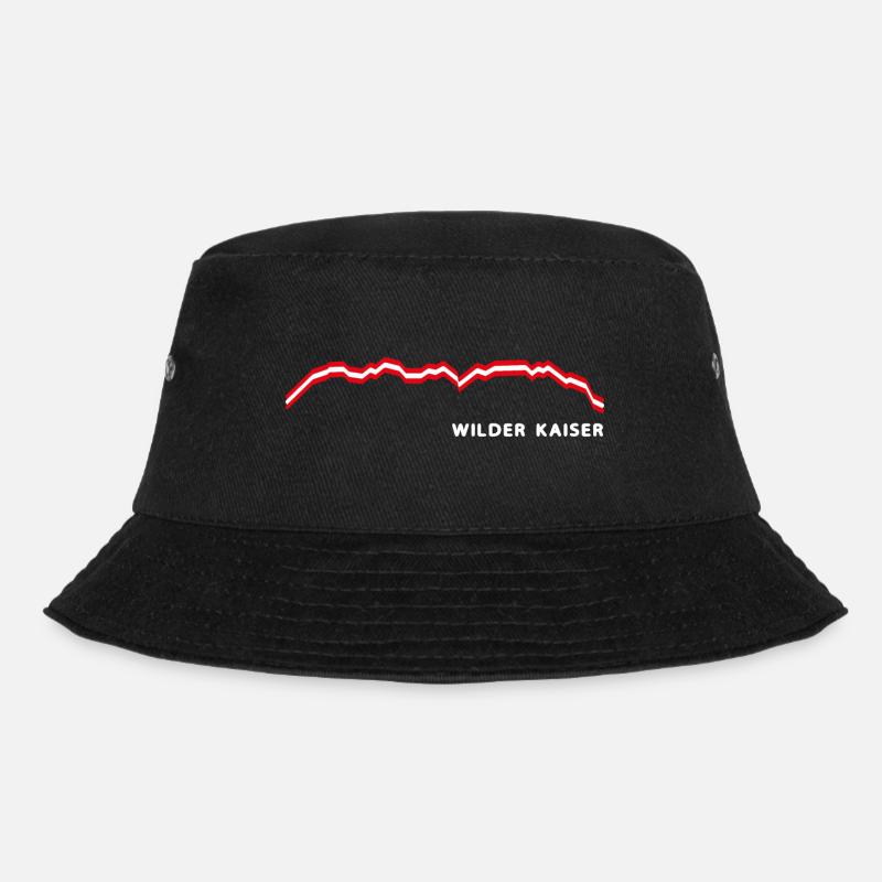 Wilder Kaiser Kaiserkrone Tirol Austria Österreich - Bucket Hat - Schwarz