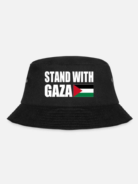 Stand with gaza - Bucket Hat - black