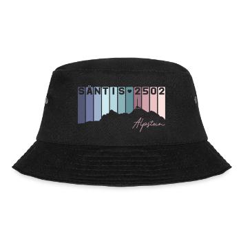 Säntis Alpstein Schwägalp St Gallen Switzerland Retro - Bucket Hat - black - Front - Lela (165cm)