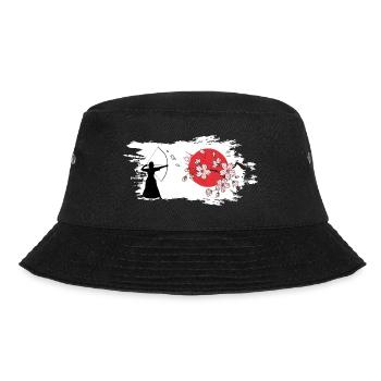 kyudo kyudomeister japanische bogenkunst Hankyu - Bucket Hat - Schwarz - Vorne - Lela (165cm)