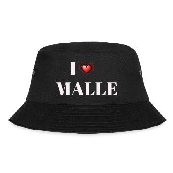 I Love Malle - Ich Liebe Malle -Mallorca - Party - Bucket Hat - Schwarz - Vorne - Lela (165cm)