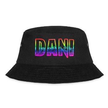 dani rs regenbogen - Bucket Hat - Schwarz - Vorne - Lela (165cm)