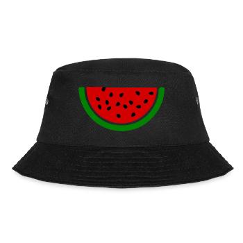 Watermelon melon - Bucket Hat - black - Front - Lela (165cm)