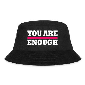 You are enough - Bucket Hat - Schwarz - Vorne - Lela (165cm)