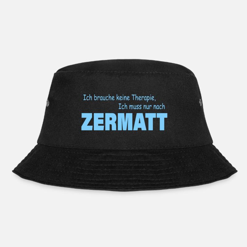Therapie ZERMATT - Bucket Hat - Schwarz